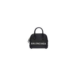 BALENCIAGA WOMEN'S VILLE XXS HANDBAG IN BLACK/WHITE